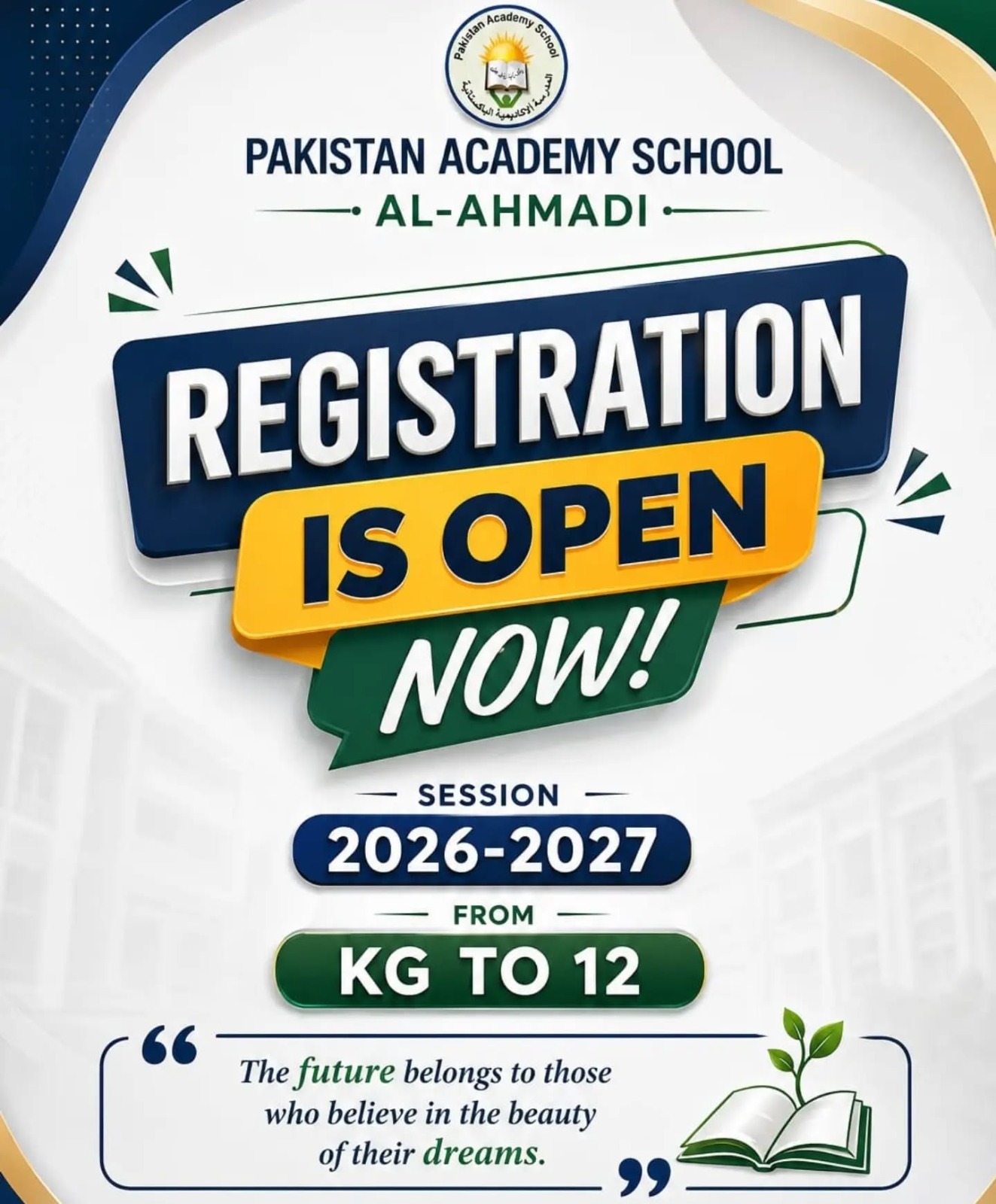 Registration Is Open Now! 2026-2027